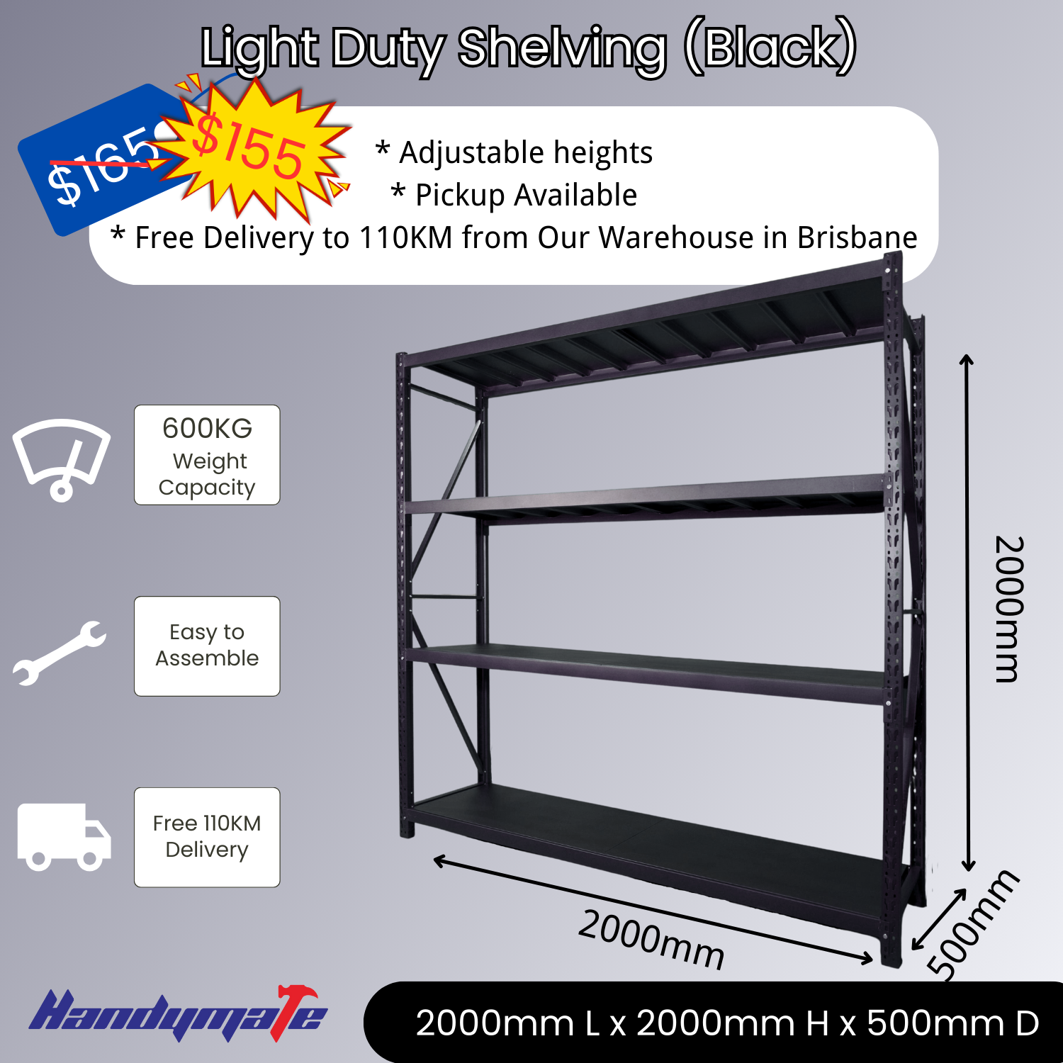 Order Now! $10-20 Discount for 2mx2mx0.5m Metal Shelving