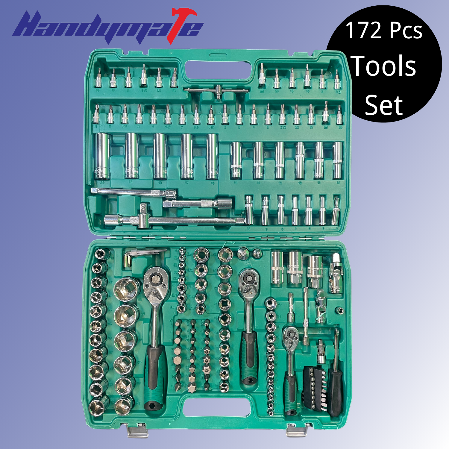 172 PCS Mixed Tools Set Sockets Sleeves Screwdrivers Kit - Image 2
