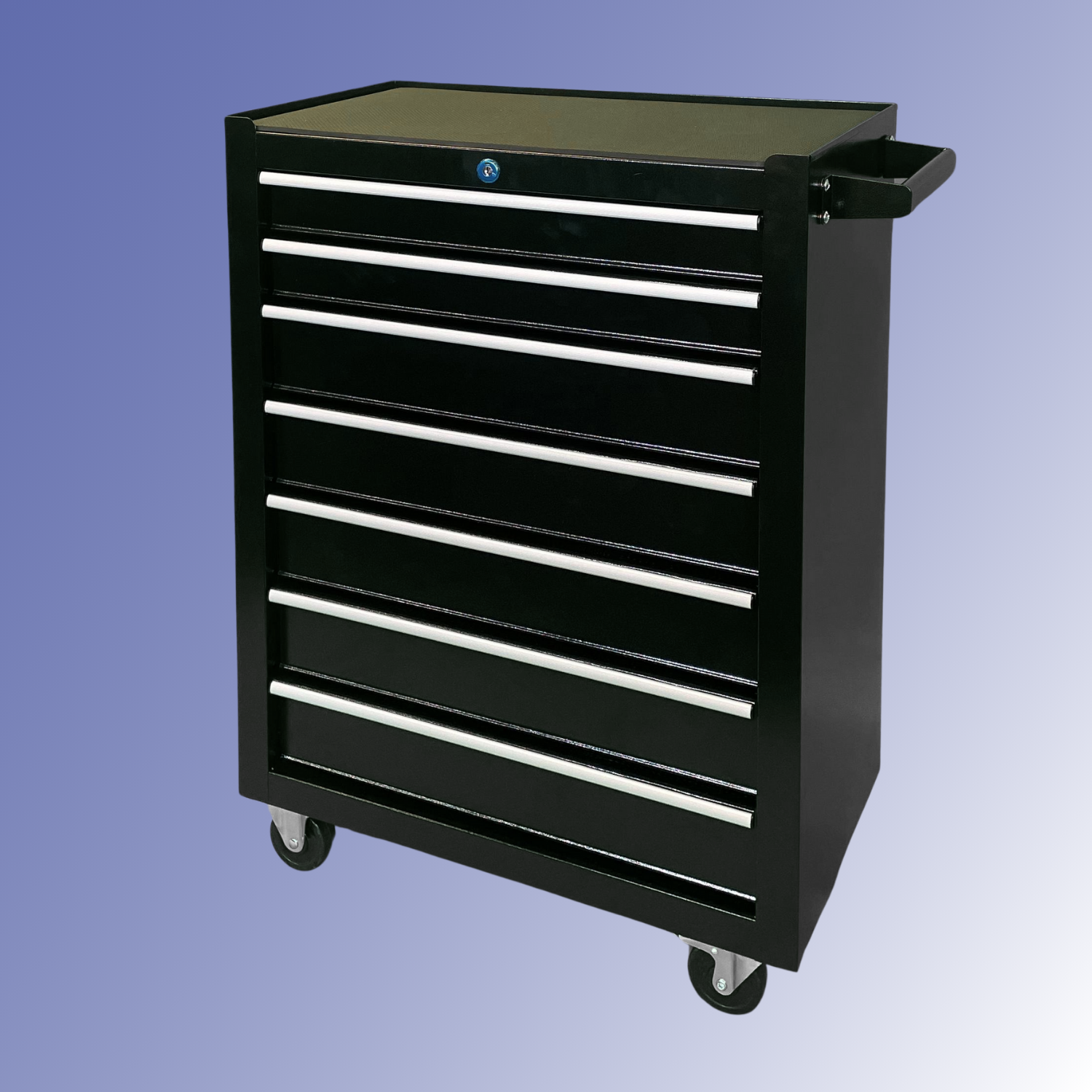 16 Drawer Steel Mobile Toolbox Tooltrolley With Upper Box (Black) - Image 8