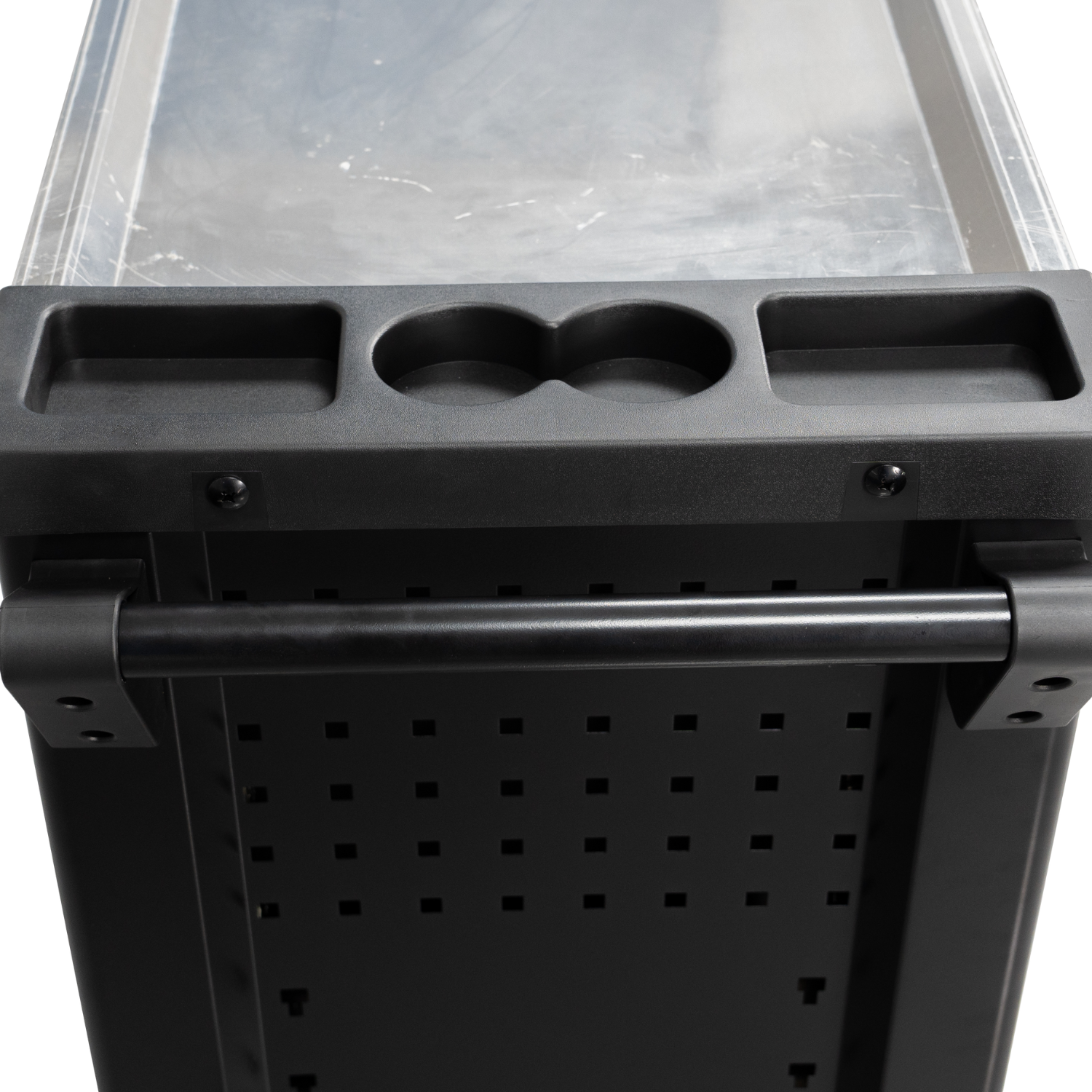 8 Drawer Heavy Duty Steel Mobile Toolbox Tool Cabinet Cart Trolley (Black&Red) - Image 7