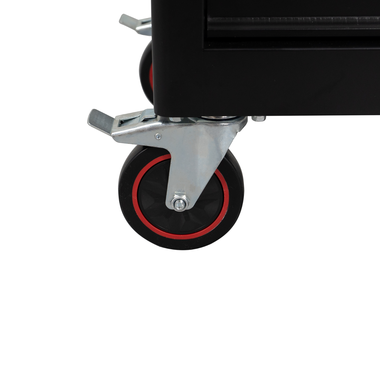 8 Drawer Heavy Duty Steel Mobile Toolbox Tool Cabinet Cart Trolley (Black&Red) - Image 8